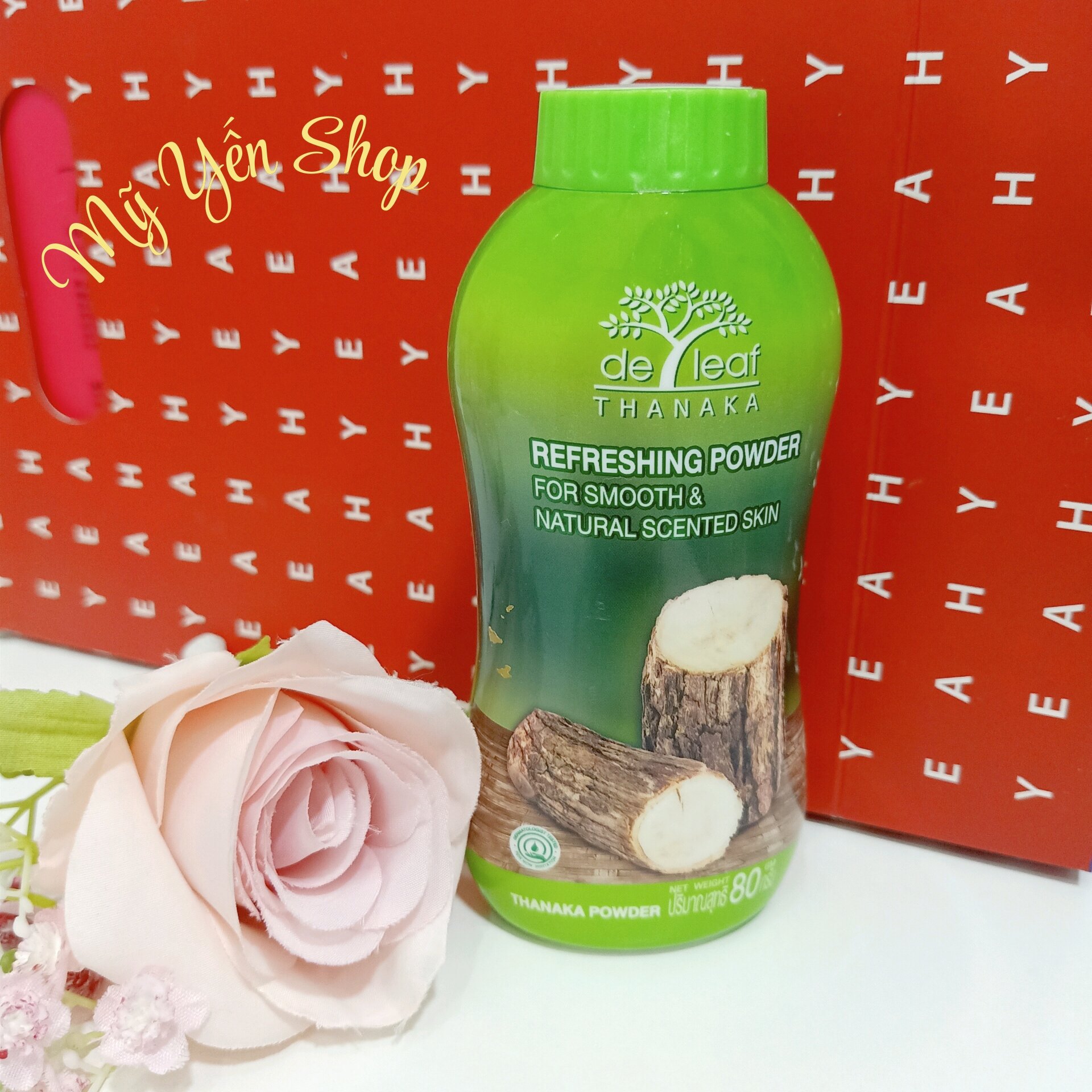 PHẤN LẠNH DƯỠNG DA- KIỂM SOÁT DẦU DE LEAF THANAKA THÁI LAN 80G ( TẶNG 1 NẠ CỪU )