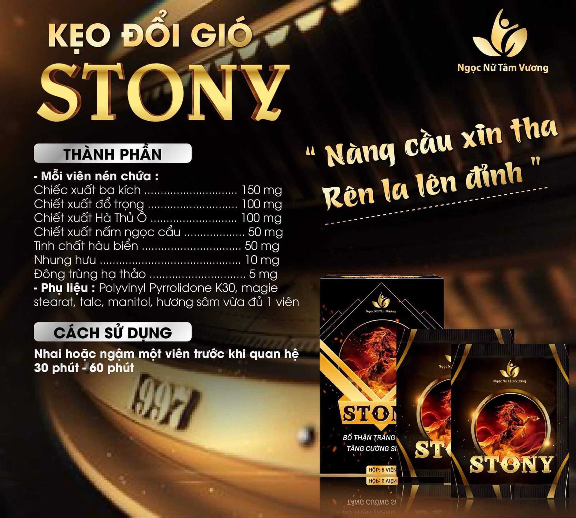 KẸO ĐỔI GIÓ STONY BỔ HOÀN DƯƠNG 8 Vien