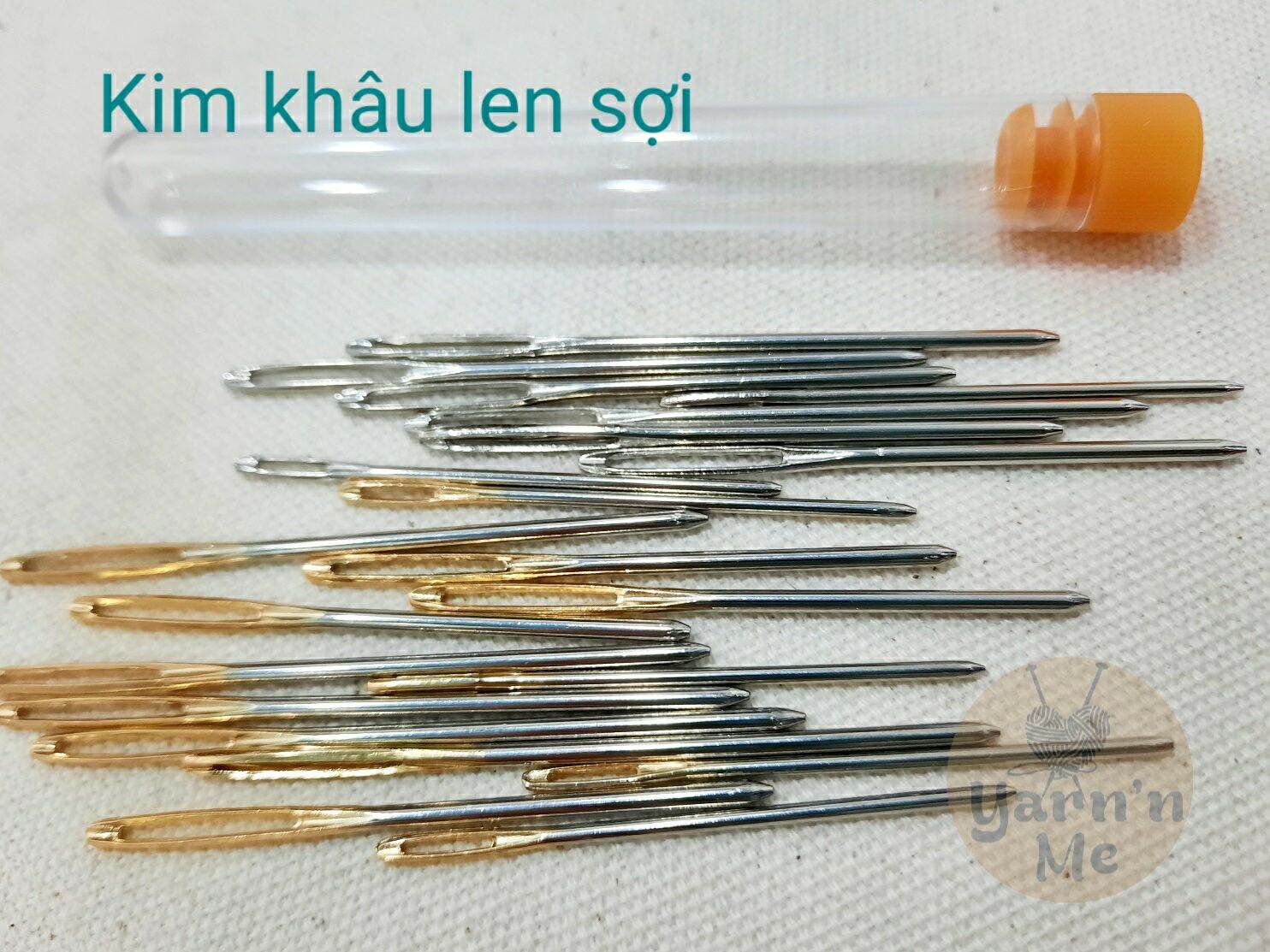 [HCM]Kim khâu len sợi kim loại lỗ to 3 size