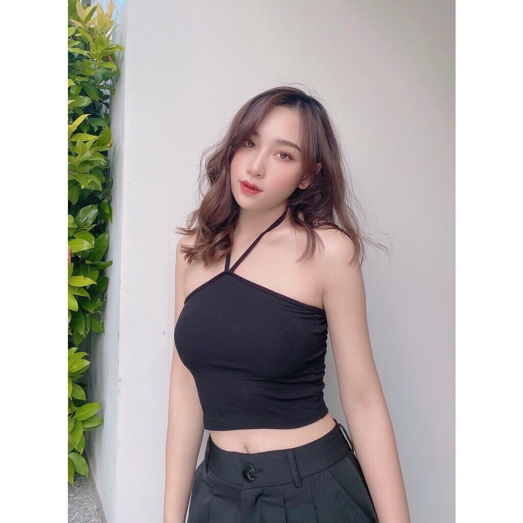 Áo yếm kiểu v gân chéo xinh Y1