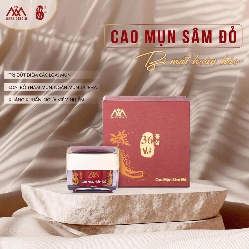 CAO MỤN SÂM ĐỎ 36 VỊ HÀN QUỐC CHÍNH HÃNG