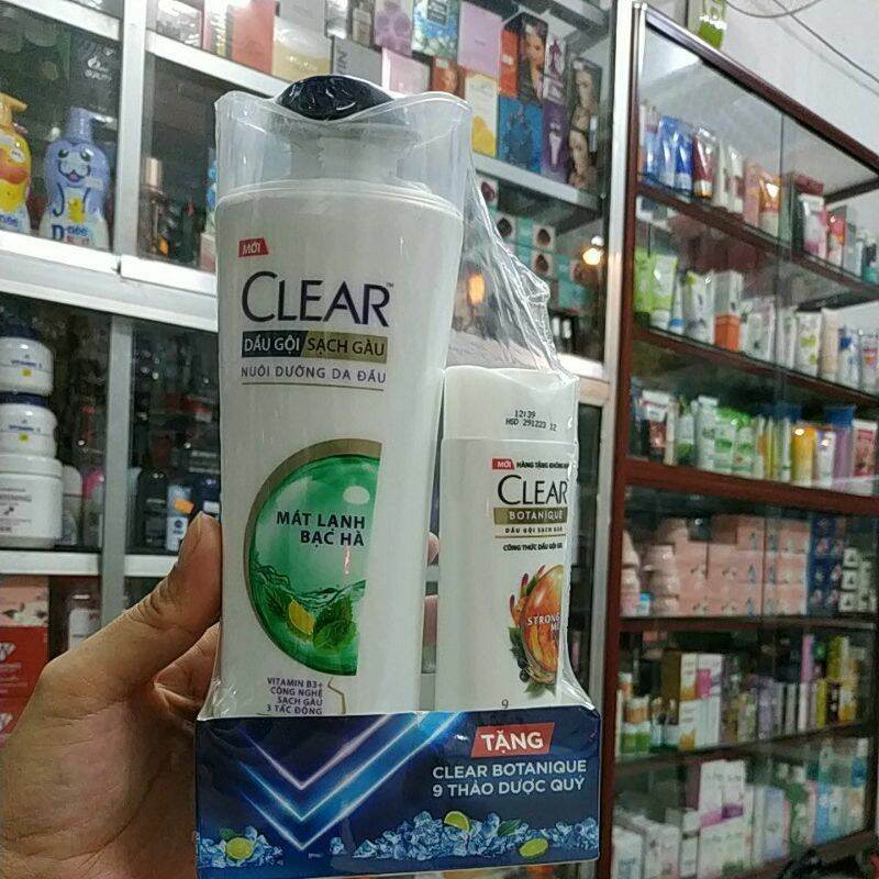 [Hcm]Dầu Gội Loại Bỏ Gàu Clear Bạc Hà 340Gr Tặng Chai Clear Thảo Dược 70Gr