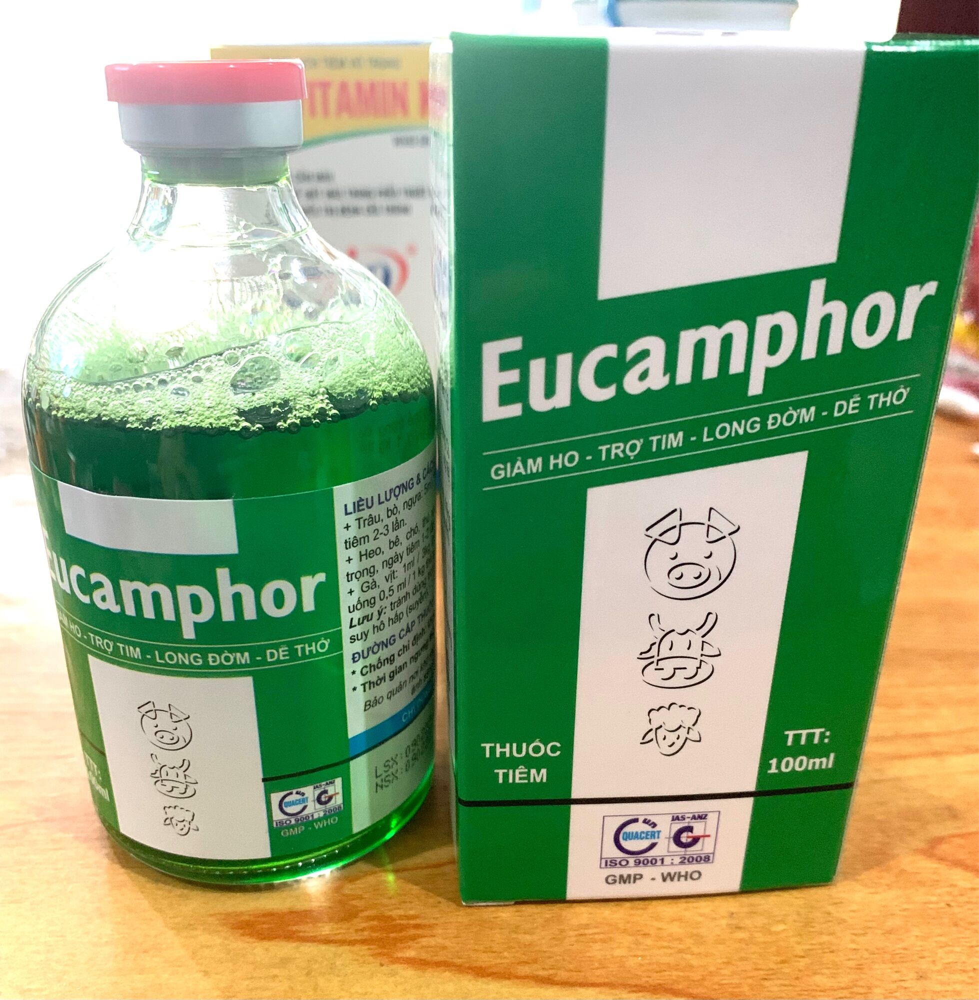 Eucomphor 100 ml giảm ho, long đờm, dễ thở.