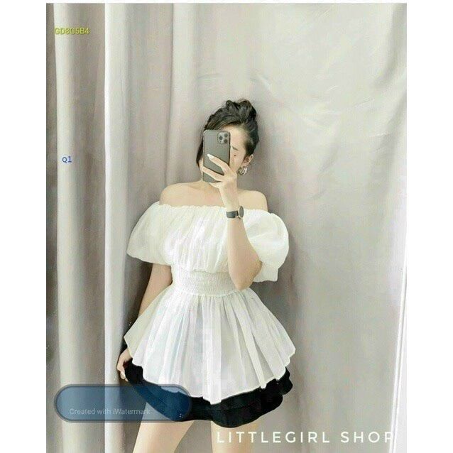ÁO NHÚN EO TRỄ VAI XINH ĐẸP B18