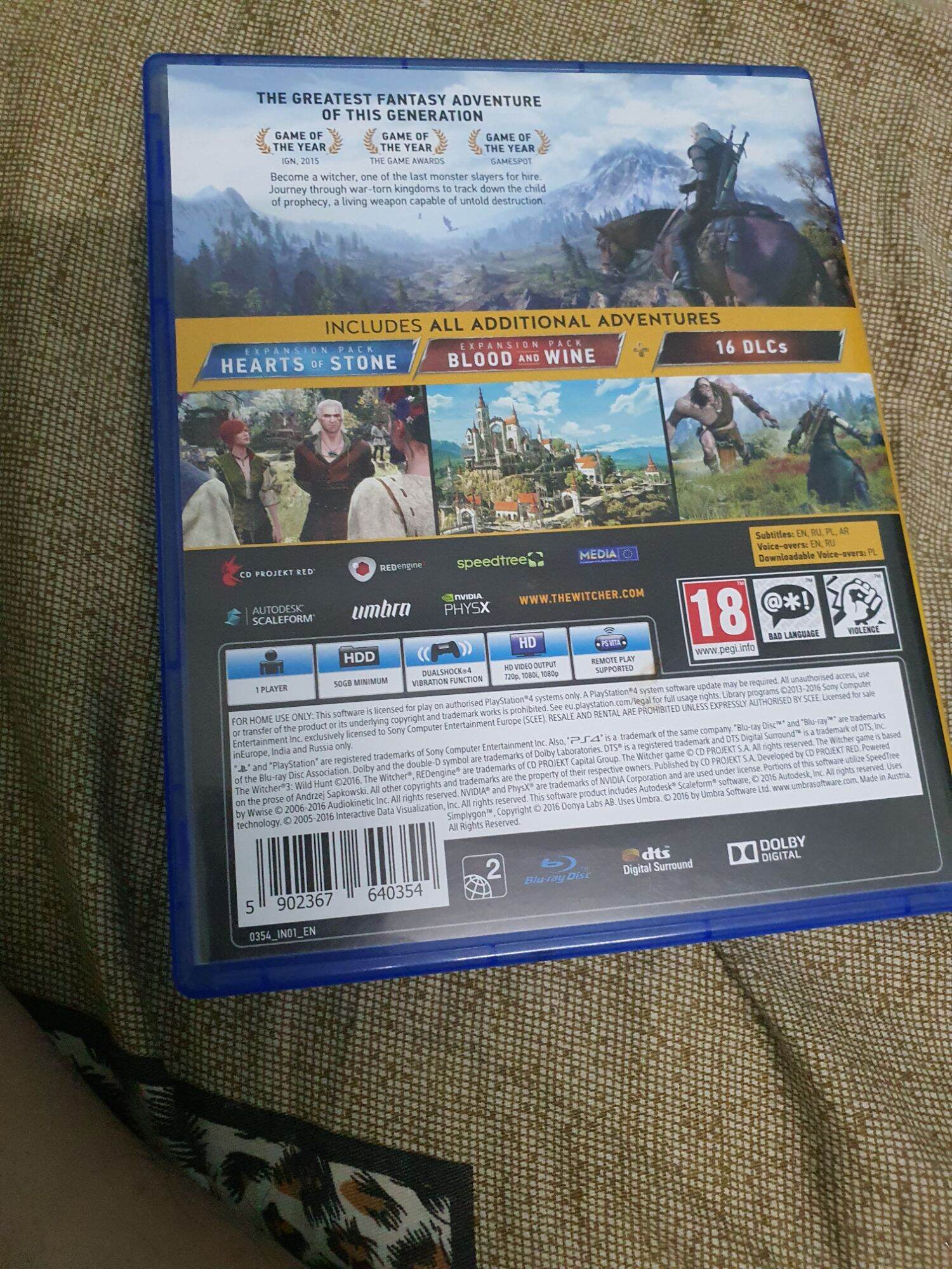 đĩa game the witcher cũ