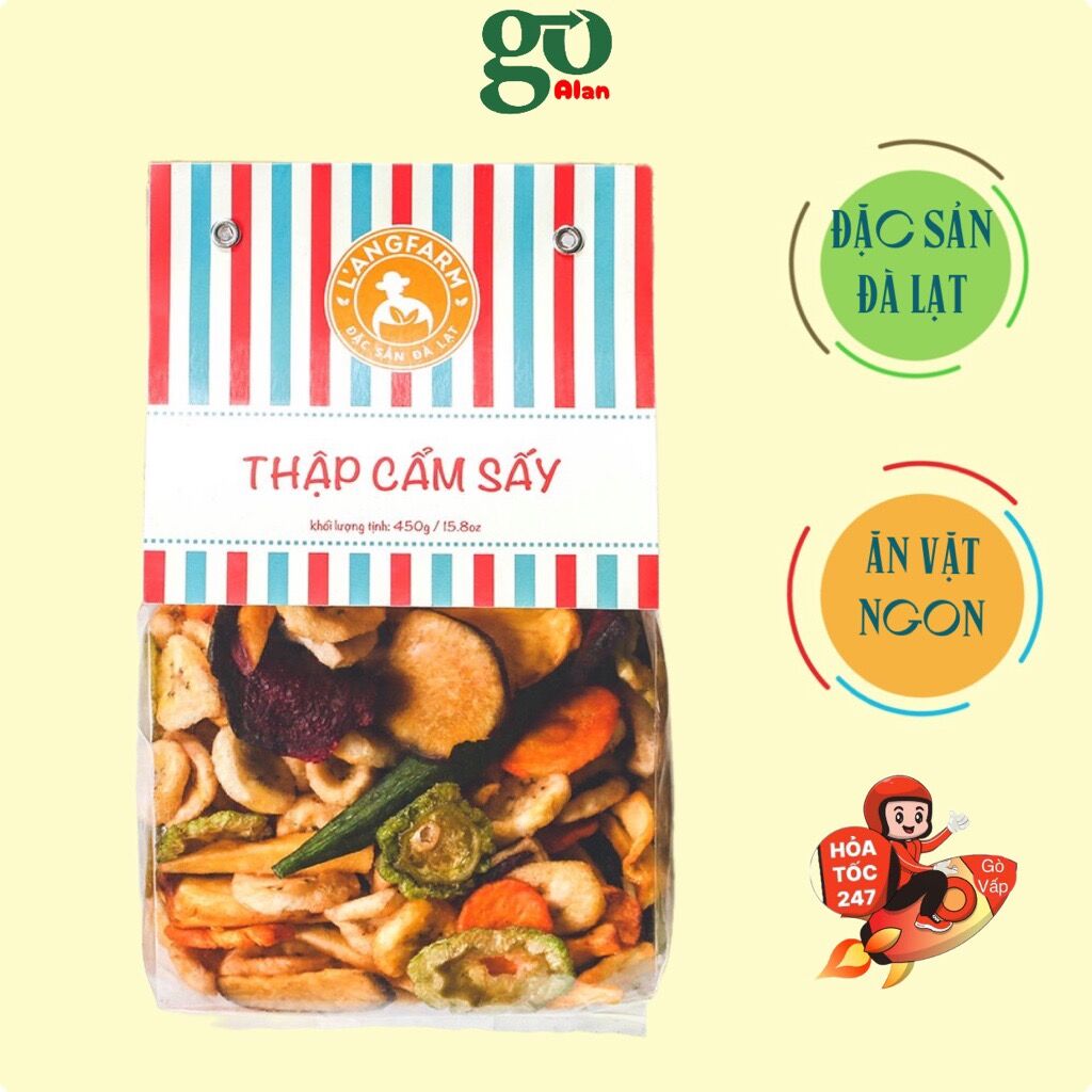 Gói Thập Cẩm Sấy Giòn 450gr Langfarm Đà Lạt
