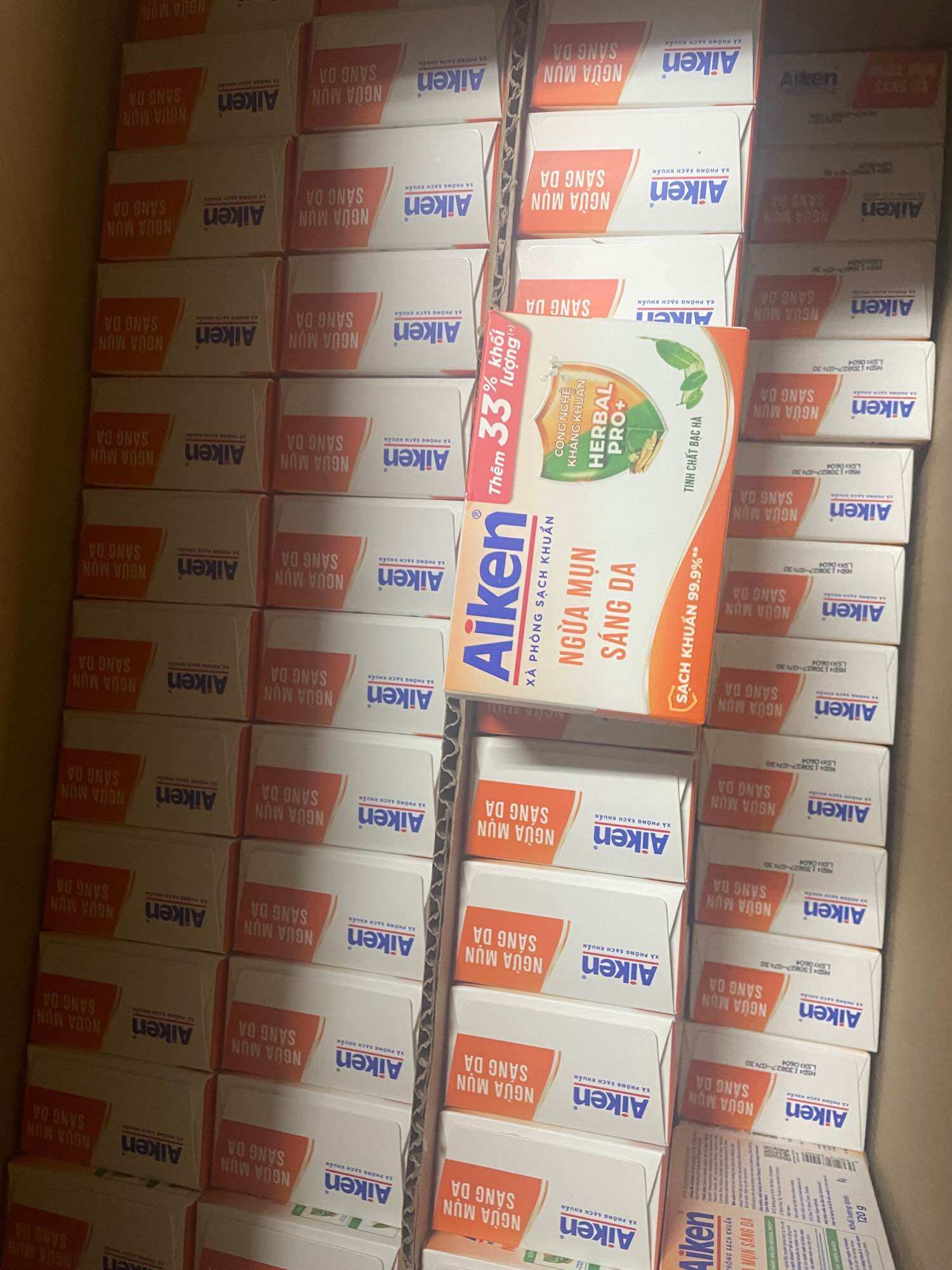 Xà bông cục sạch khuẩn Aiken 120g( cục tặng 33%)