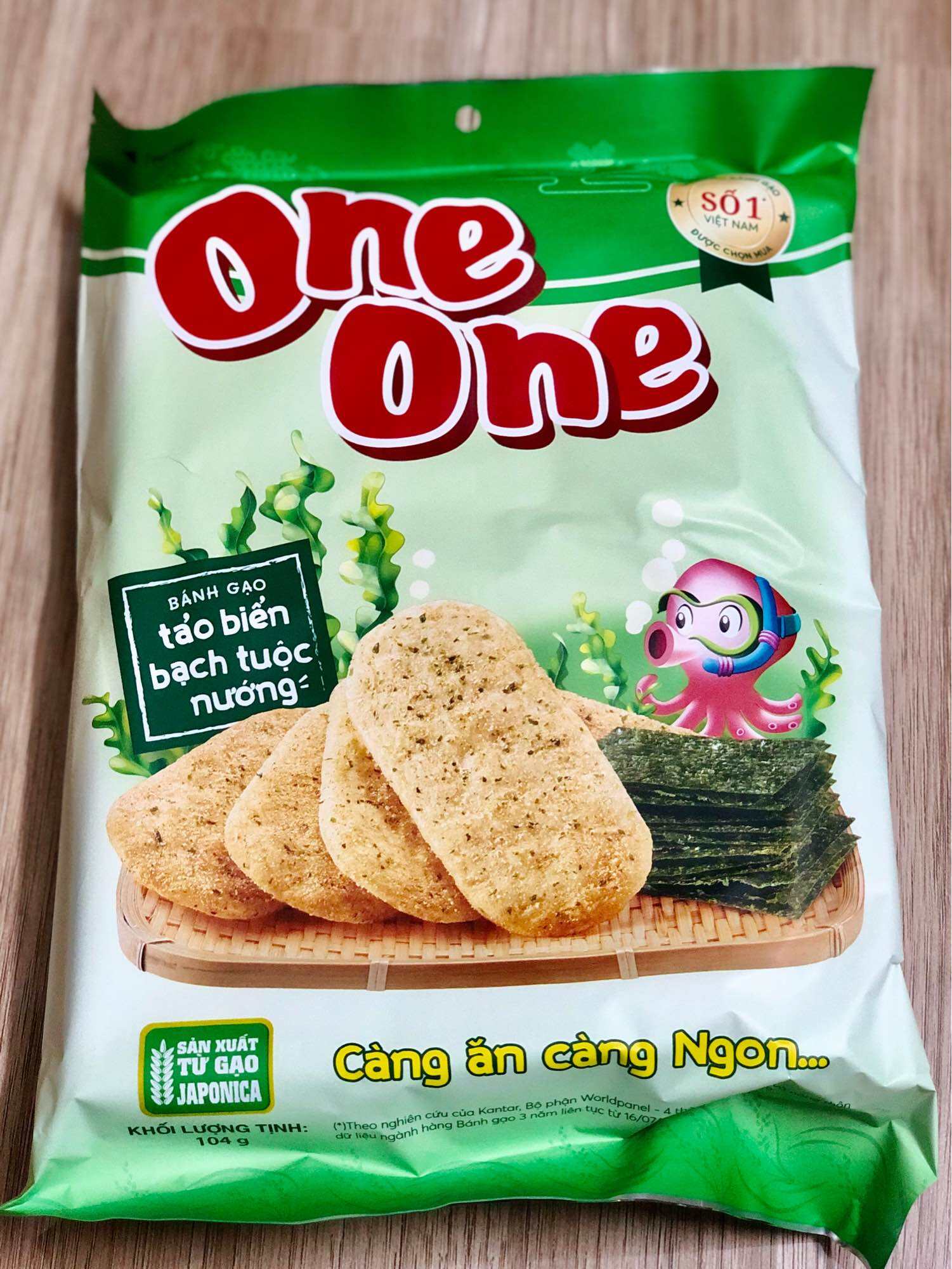 Bánh gạo One One vị tảo biển 104g