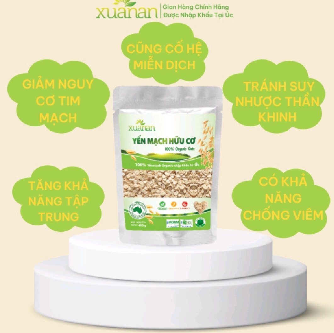 Yến Mạch Hữu Cơ organic Xuân An 400Gr (Tặng kèm)