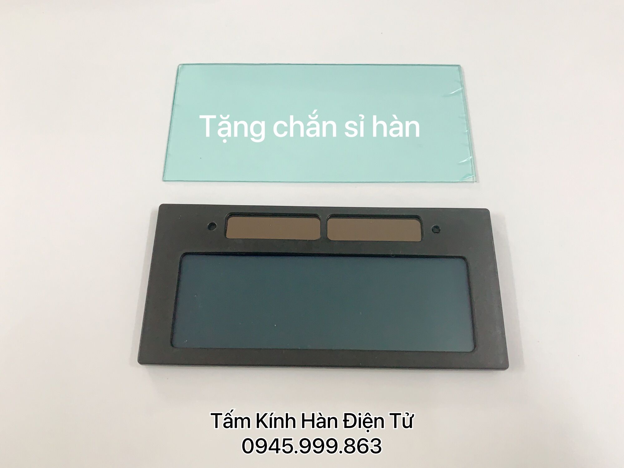 ( Tặng 2 Chắn Sỉ  Hàn ) Tấm kính hàn điện tử lắp cho kính hàn - mặt nạ hàn - mũ hàn