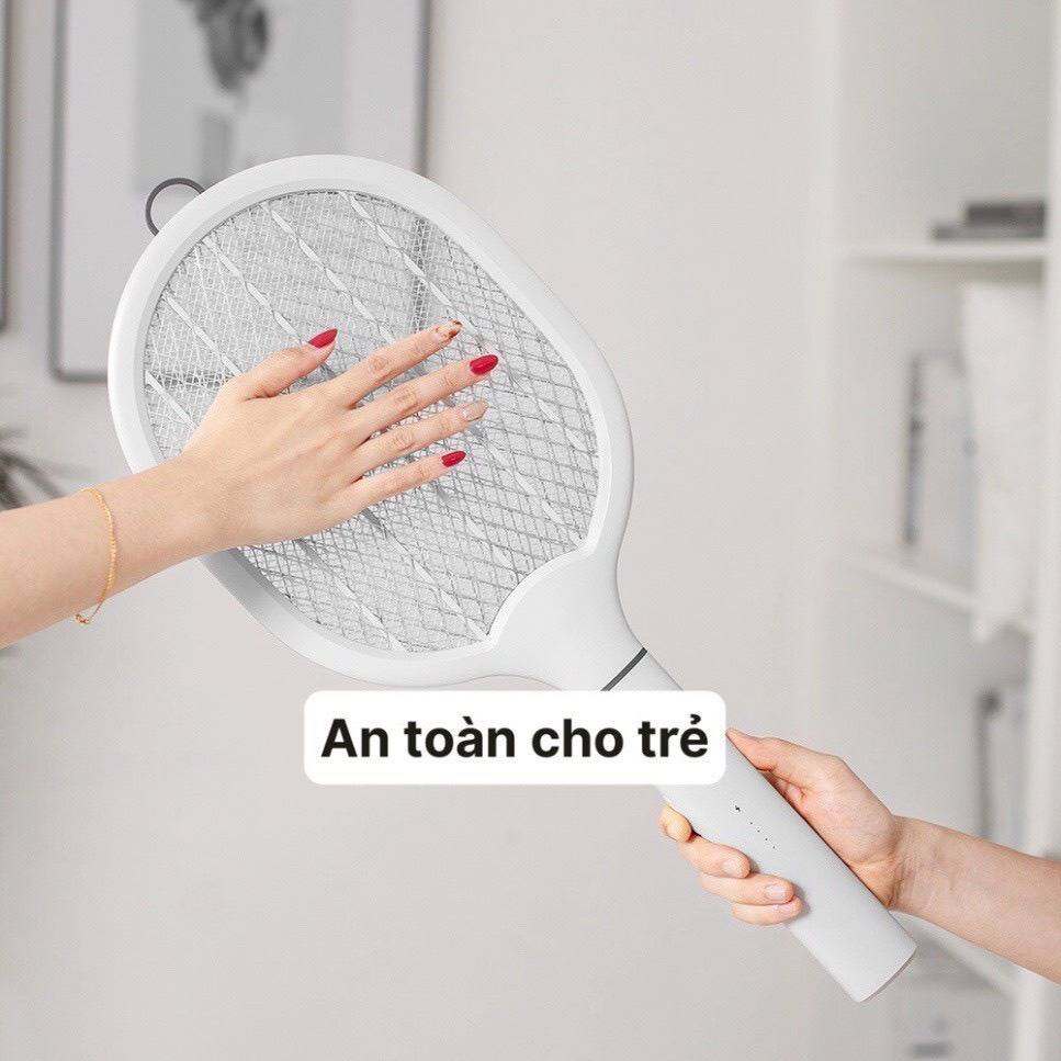 Vợt muỗi thông minh 2 IN 1 kèm đèn bắt muỗi (Sạc đế - Cao cấp)
