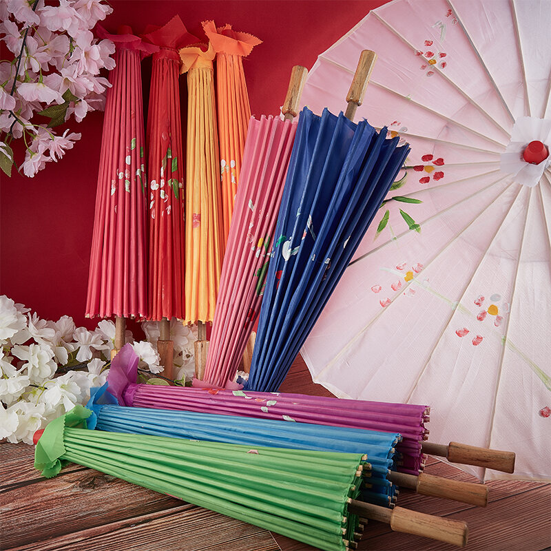 Vải Lụa Ô Dù Nữ 82/84Cm Hoa Anh Đào Nhật Bản Cổ Vũ Thiết Kế Trang Trí Phong Cách Trung Hoa Giấy Dầu 