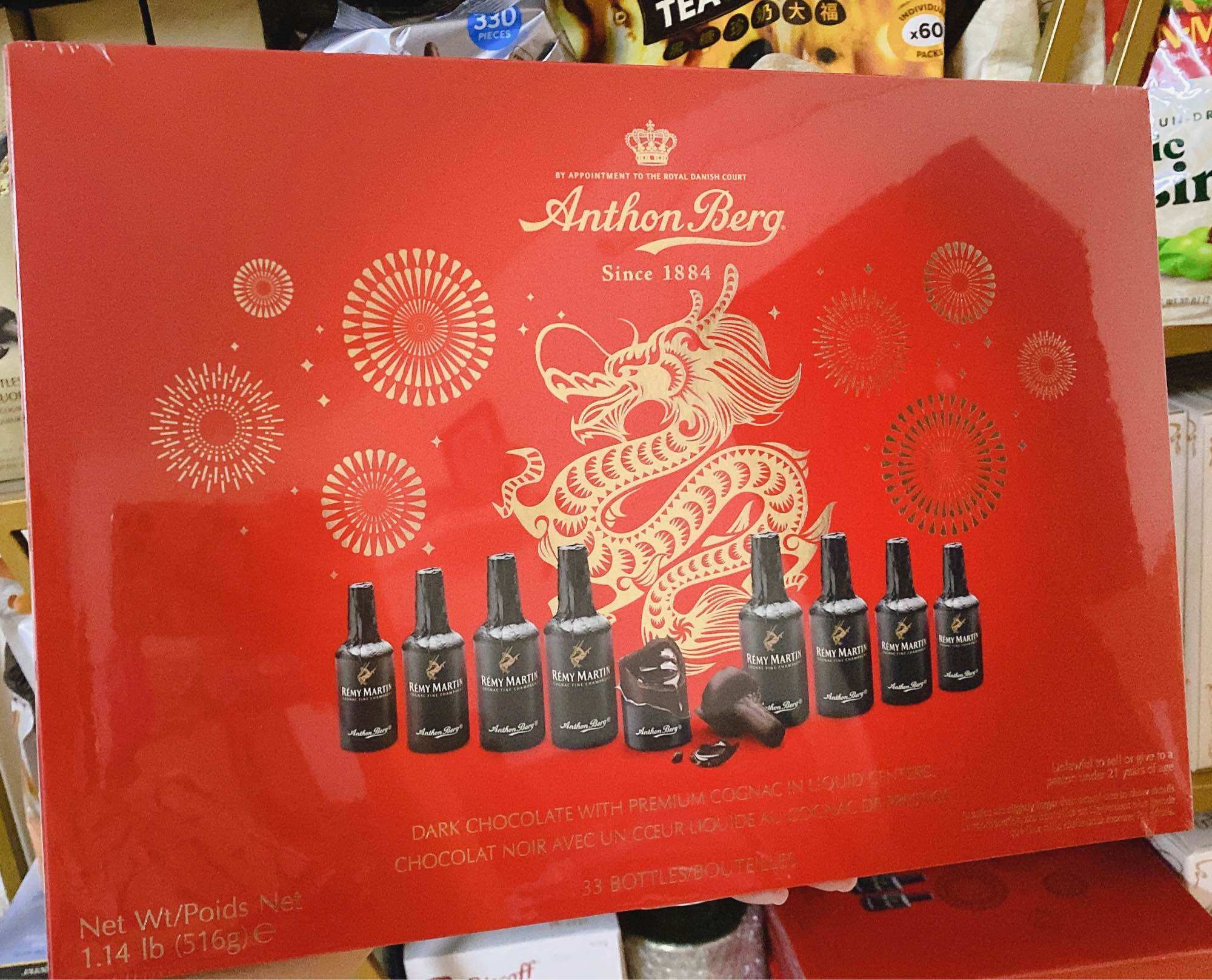 Socola Đen nhân rượu Anthon Berg 33 chai của Mỹ