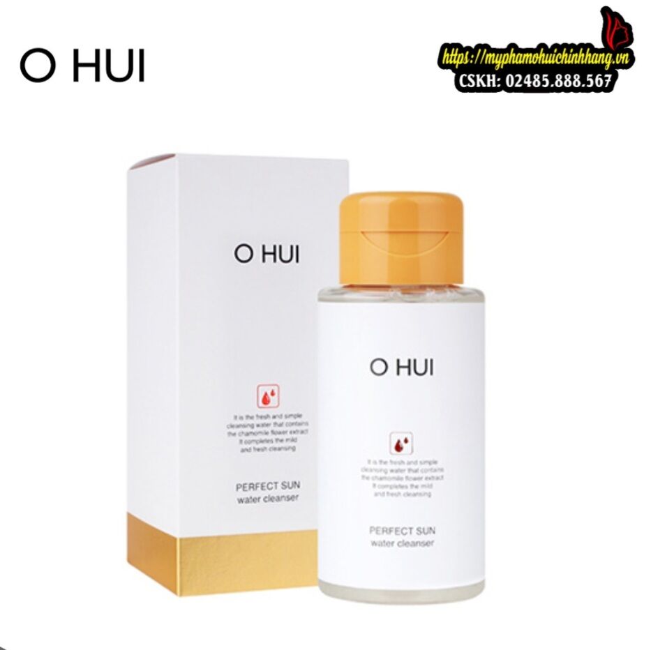 Nước tẩy trang đa năng làm sạch nhẹ nhàng Ohui Perfect Sun water cleanser 300ml Hàng nội địa Hàn