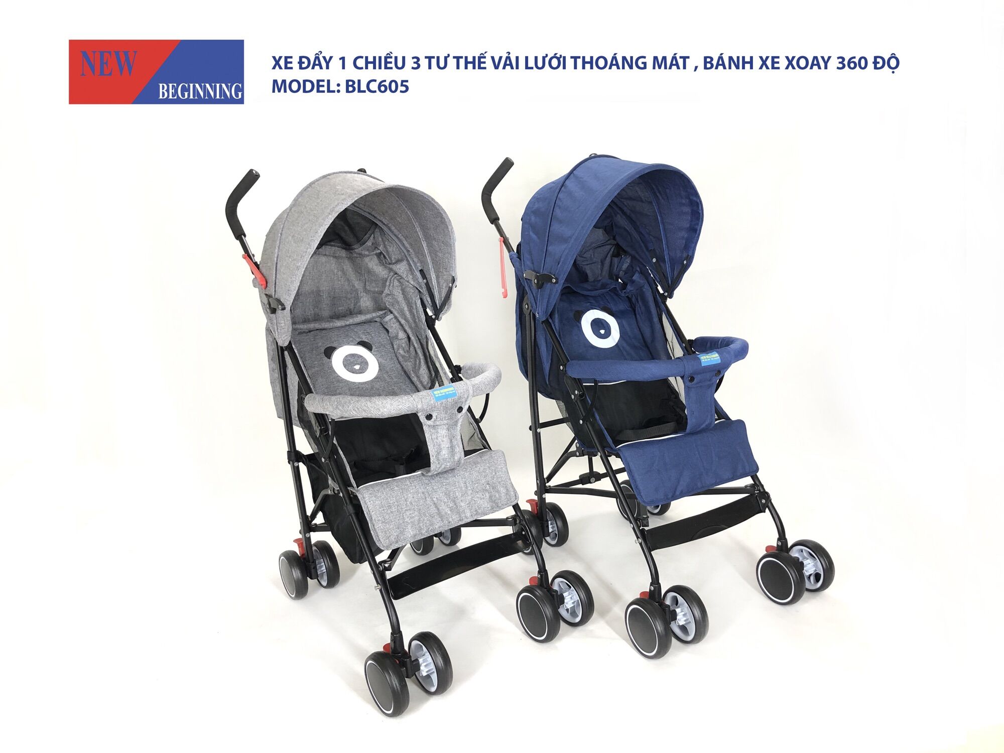 Xe đẩy gấp gọn - xe đẩy du lịch - xe đẩy thoáng khí