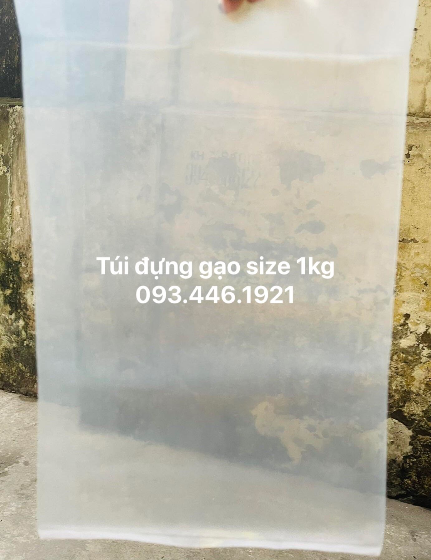 1kg túi nilon đựng gạo chất liệu pe trong hàng loại 1, túi gạo 5kg
