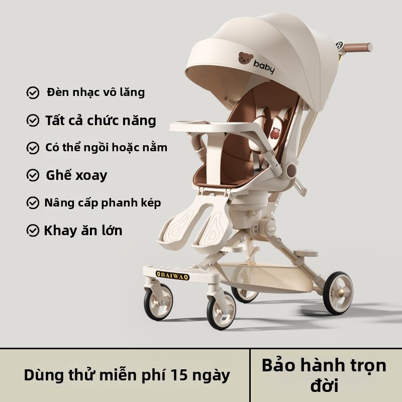 Birectional Adjustable Baby Stroller Lightweight High-View - 7