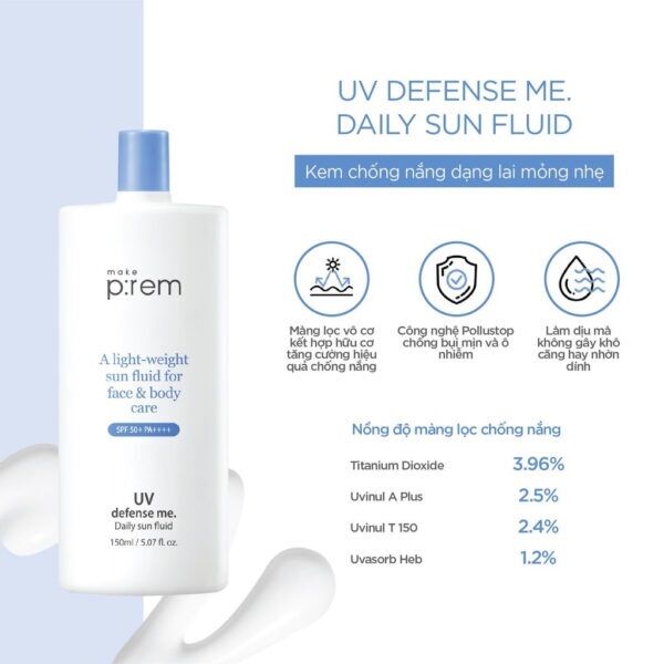 [FreeshipMAX] Kem Chống Nắng Mặt & Body Make Prem Sun Fluid