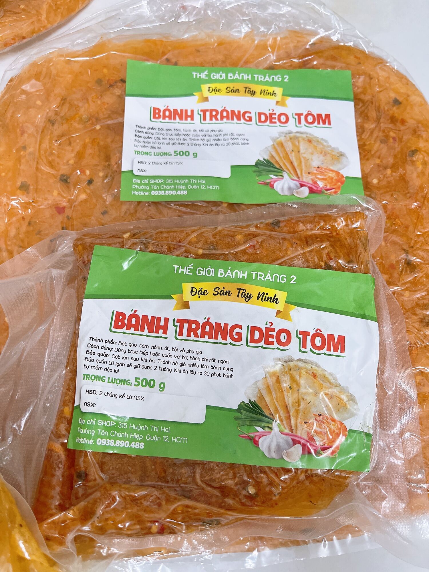 0.5kg bánh tráng Dẻo Tôm - đặc sản Tây Ninh siêu ngon! 500gr