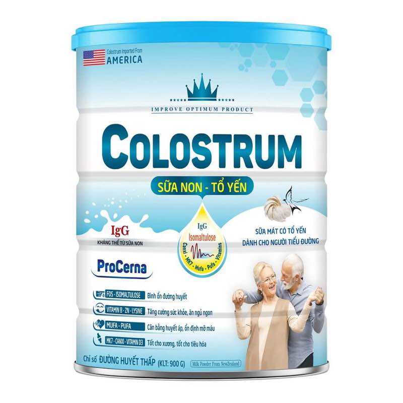 Tặng 1 nồi inox - Sữa bột colostrum PROCERNA lon 900g sữa non - tổ yến