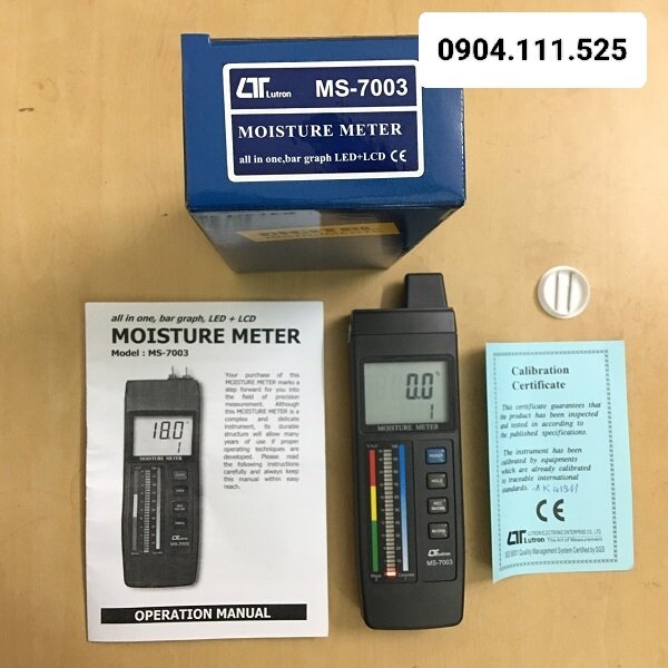 Máy đo ẩm gỗ, bê tông, giấy LUTRON MS-7003