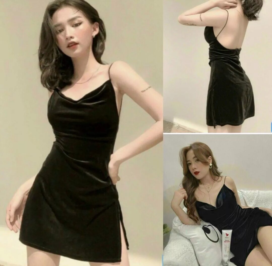 Velvet lace up dress