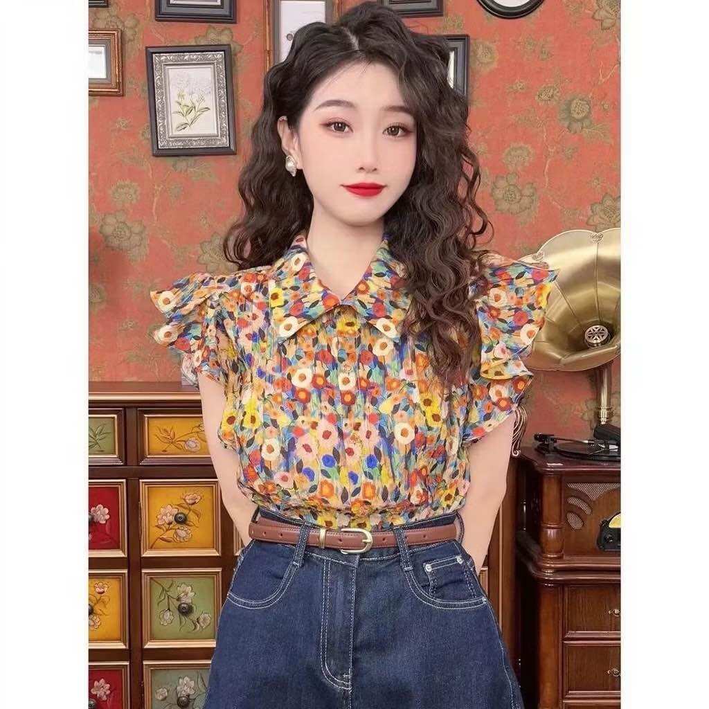 65cm x 1m5 vải von hoa nhí mềm may váy bé làm thủ công cột tóc handmade (V1)