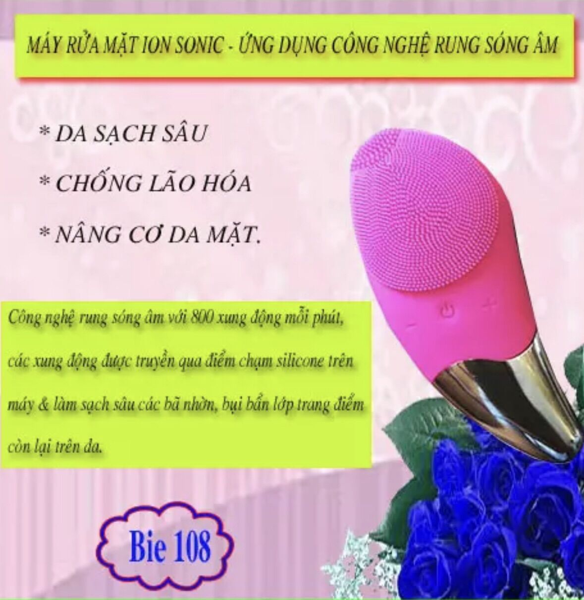 [HCM]MÁY RỬA MẶT .Máy massage da mặt làm se khít lô chân lông.