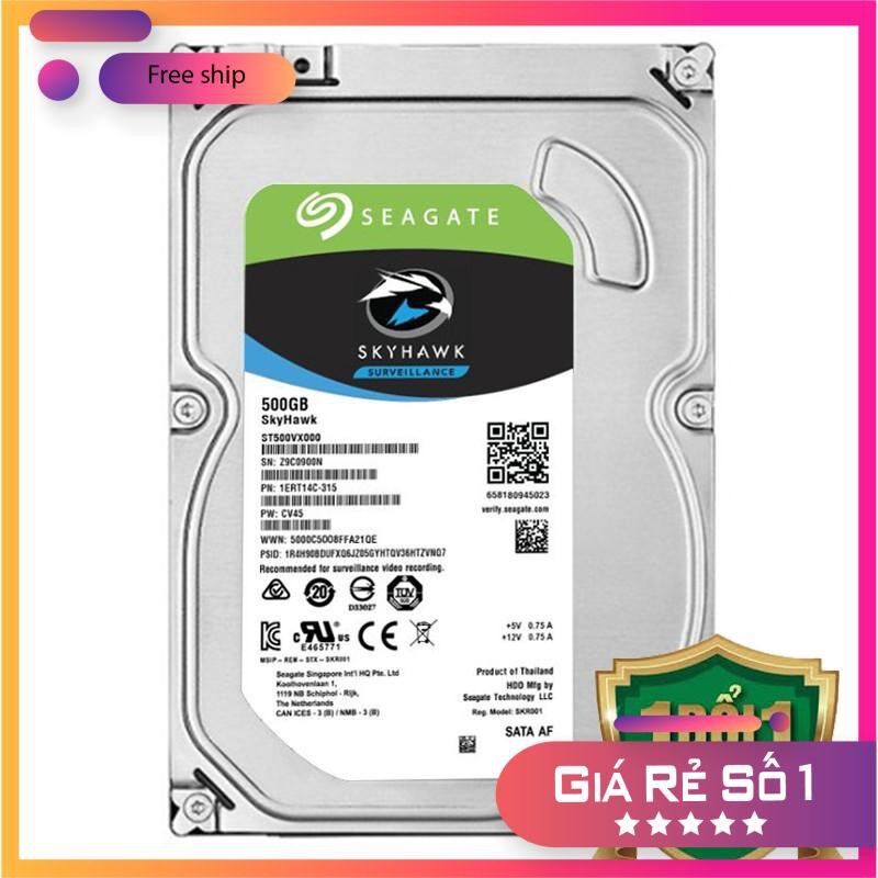 Ỏ cứng hdd seagate 500gb 1000gb 1tb 4tb skyhawk - chuyên dùng camera