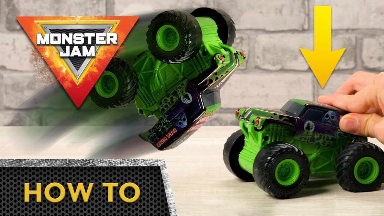 Xe Monster Jam nhảy lộn nhào Click and flick