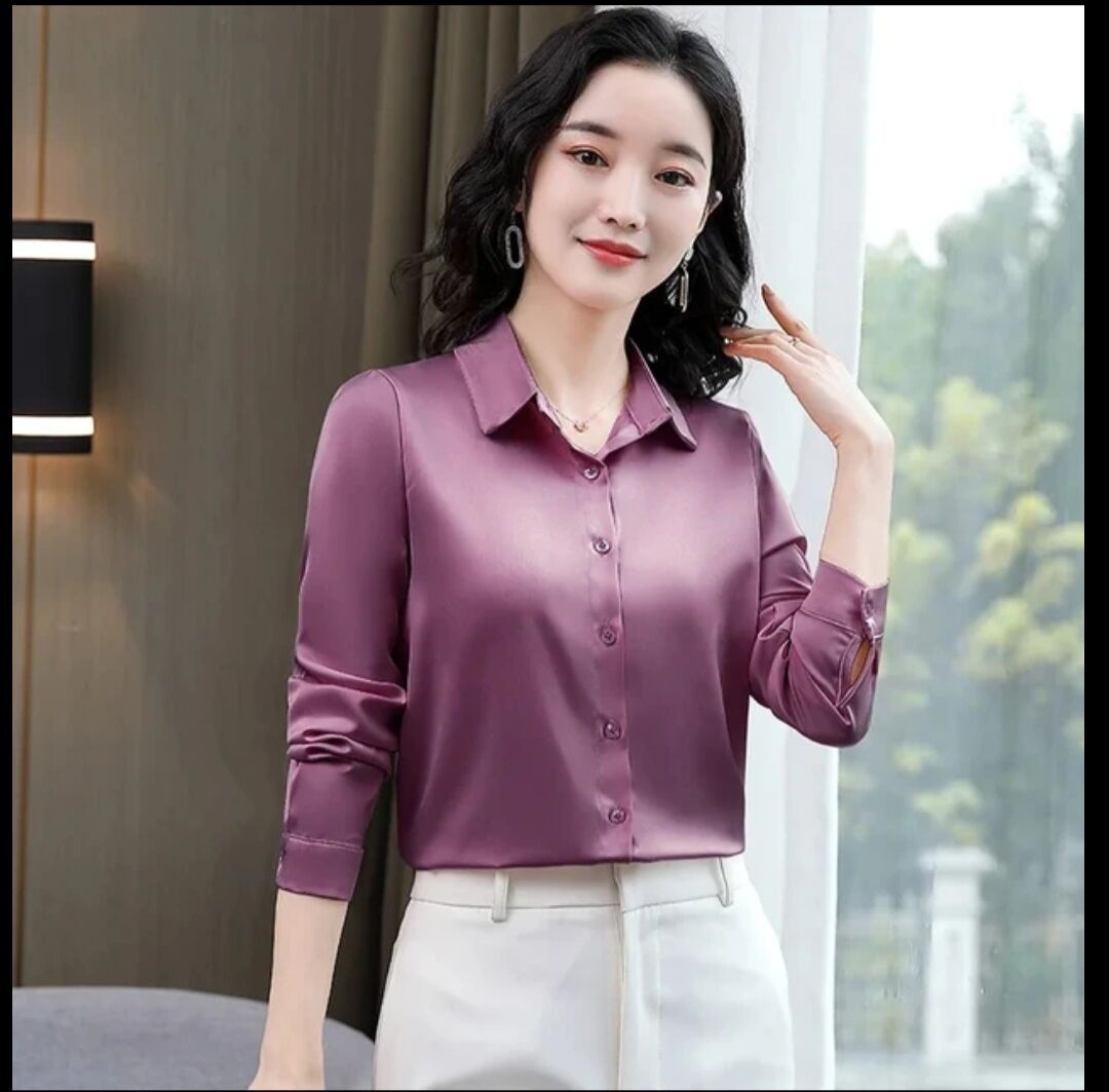 ÁO SƠ MI LỤA SATIN 5 MÀU CỰC XINH AM76
