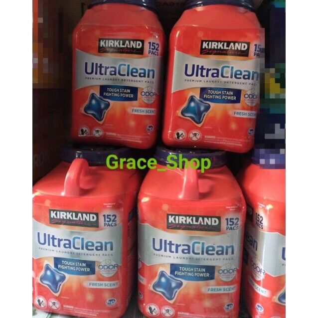Viên giặt quần áo Kirkland kháng khuẩn Kirkland Signature Ultra Clean 152 Pacs
