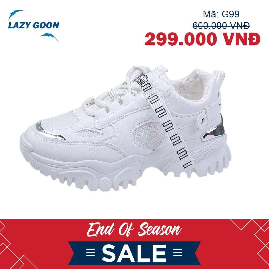 🔔 Giày thể thao nữ 🐝 Queen Bee G99 phiên bản full trắng tăng chiều cao chính hãng