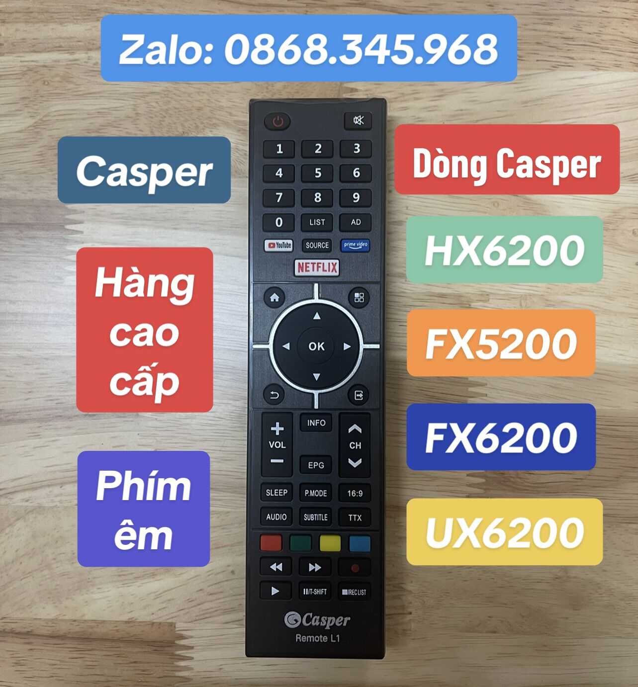 Điều khiển Tivi Casper không giọng nói L1
