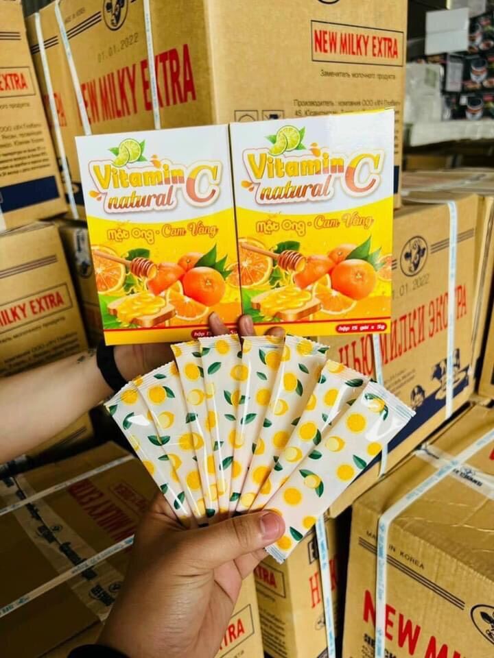 Hộp 15 gói vitamin C mật ong cam vàng thumbnail