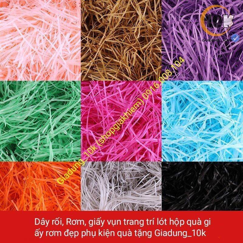 Dây rối, Rơm, giấy vụn trang trí lót hộp quà giấy rơm mịn và đẹp 20g phụ kiện quà tặng Giadung_10k (k7)