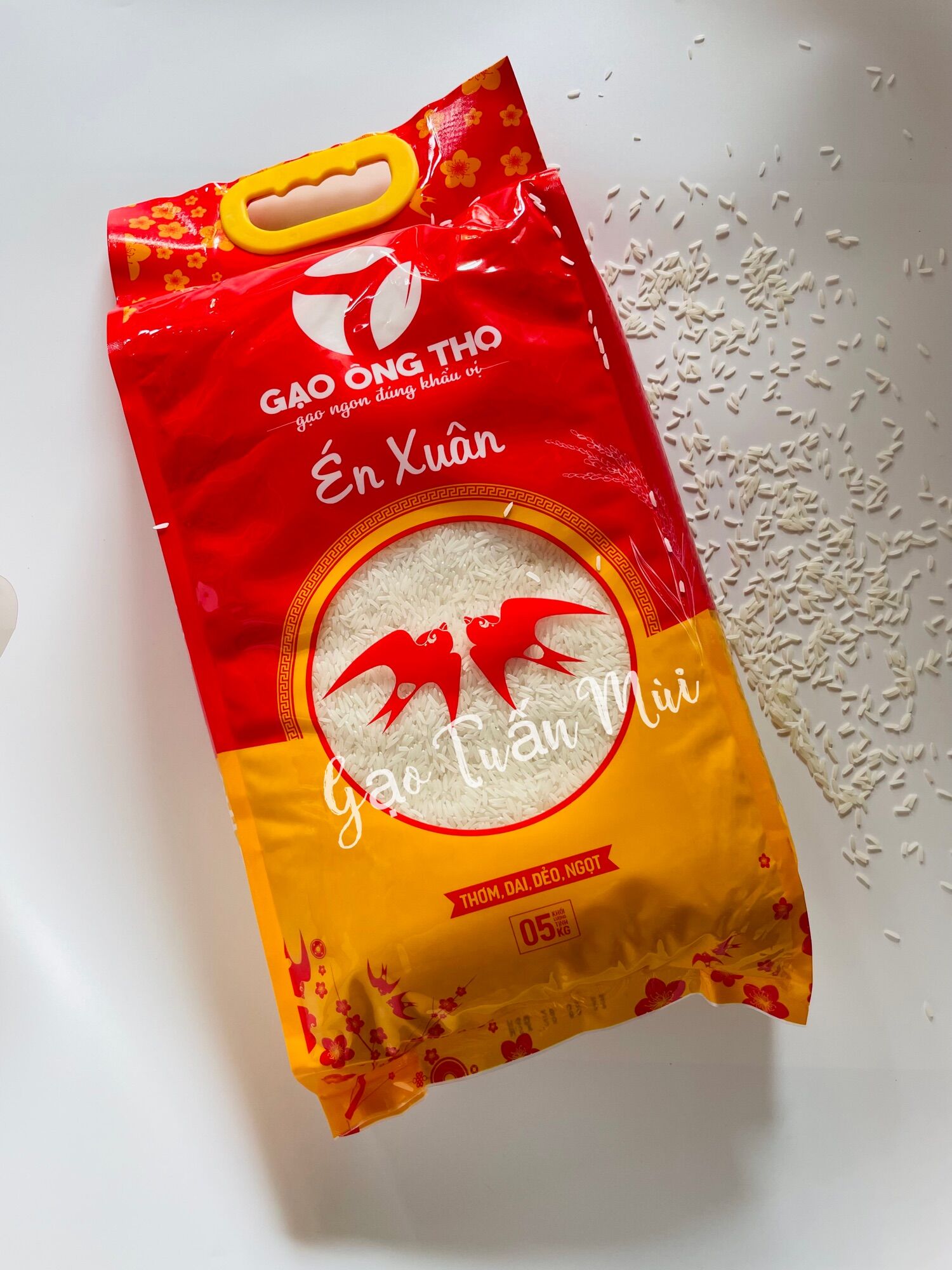 Gạo ST24 Ông Thọ Én Xuân Dẻo Thơm (Túi 5ký )