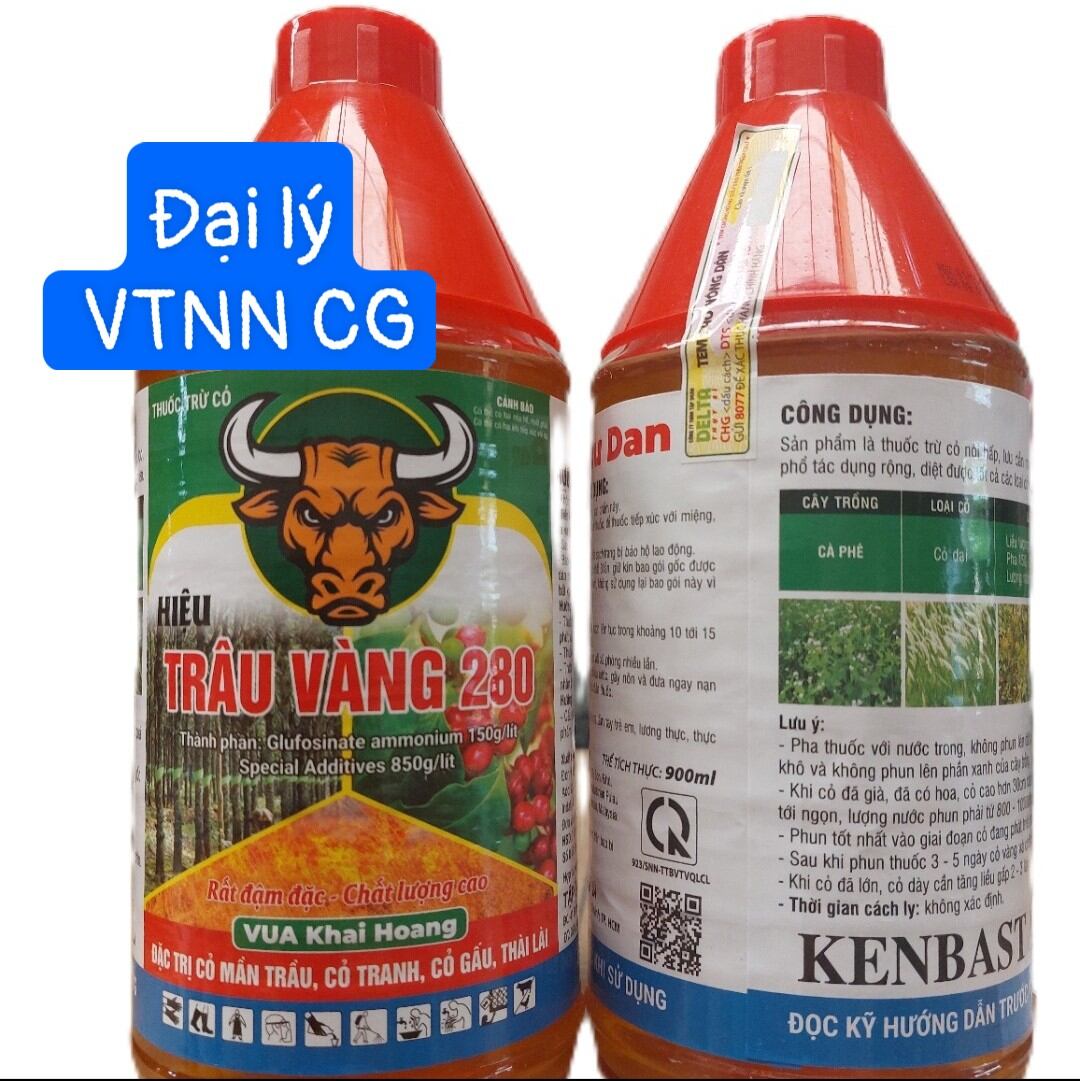Thuốc trừ cỏ TRÂU VÀNG COMBO 5 chai 900ml