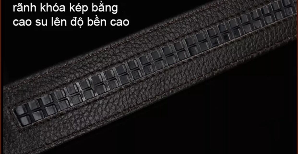 [AuthTuon] Thắt Lưng Nam Thắt Lưng Da Bò Thật Hai Lớp Dây Nịt Nam Thời Trang Màu Đen Sang Trọng FullBox