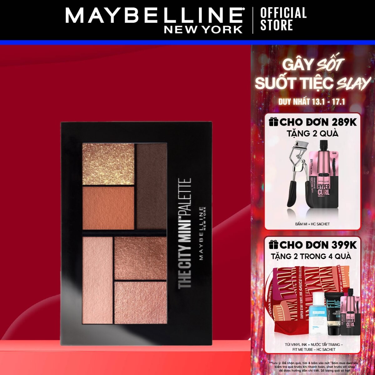 [Phiên Bản Giới Hạn] Bảng Phấn Mắt Maybelline New York 6 Màu The City Mini Palette 6.1g