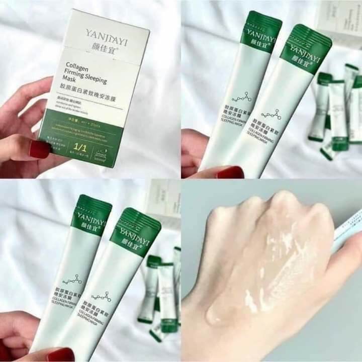 Mặt nạ ngủ collagen yanjiayi hộp 20 gói.