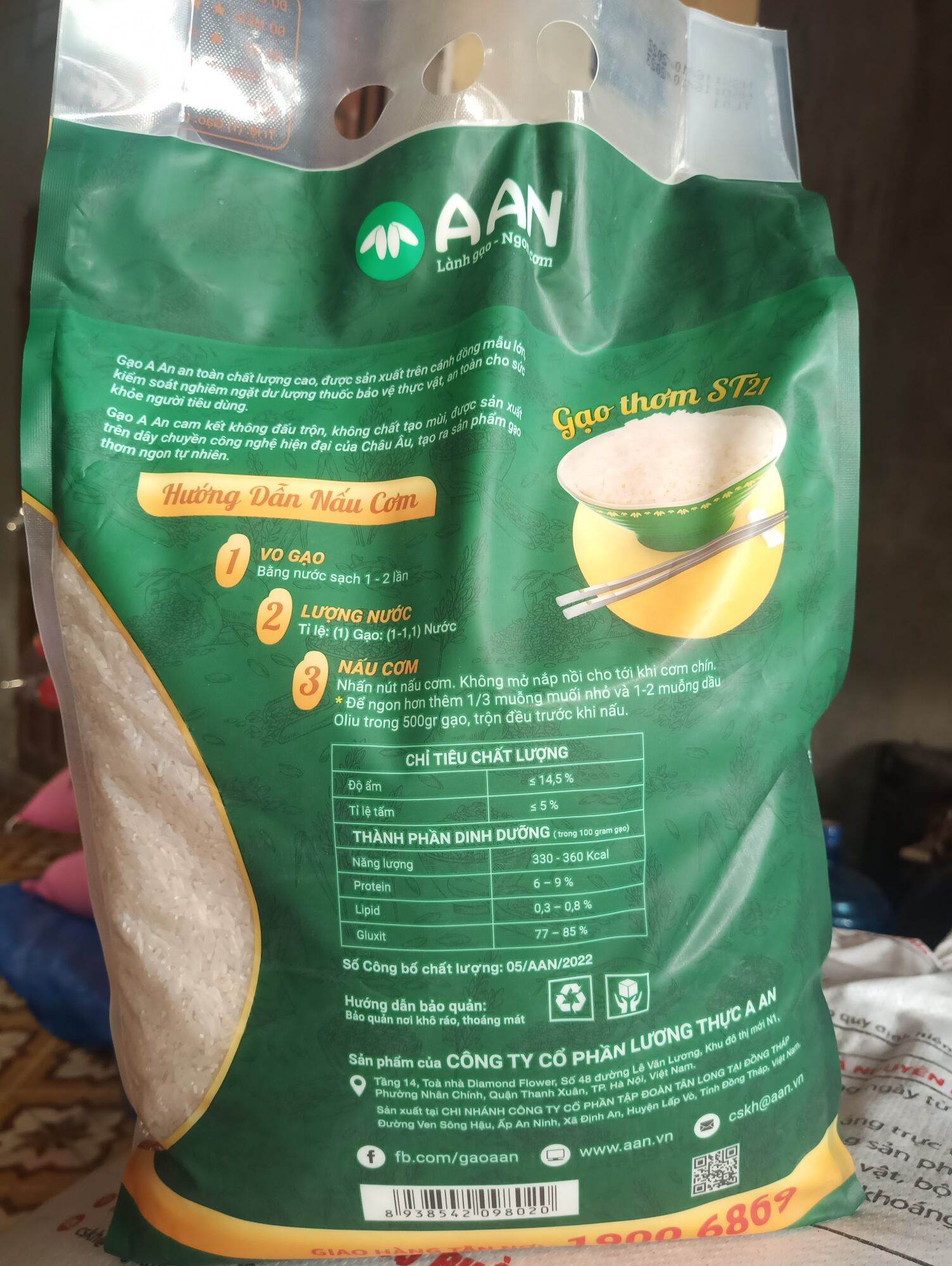 [HN] Gạo ST21 A AN Túi 5Kg