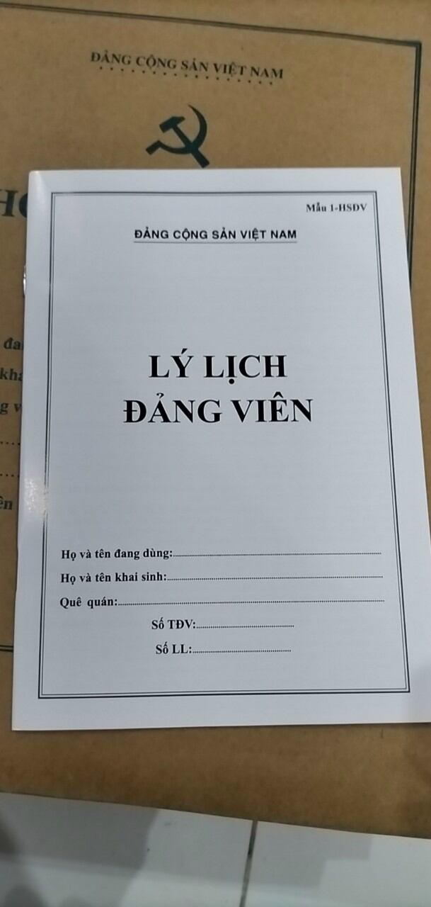 10 quyển lý lịch đảng viên mẫu 1-hsdv