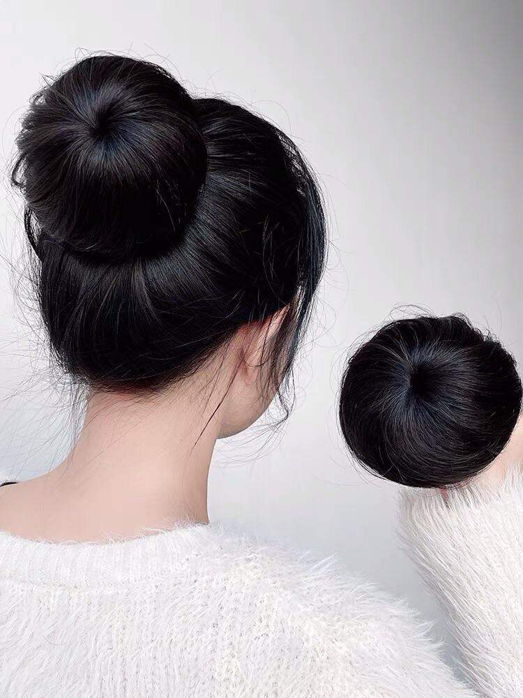 TÓC BÚI GIẢ,Búi Tóc Tròn Củ Tỏi, Tóc Búi Cao Nữ Sang Chảnh