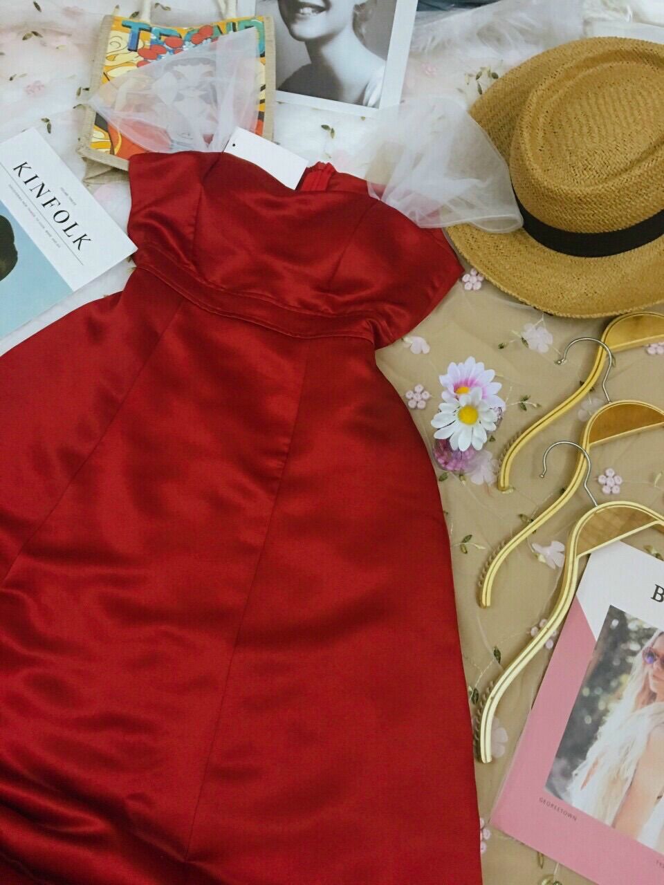 Đầm Dài Phối Tay Voan(Có 3 Màu)