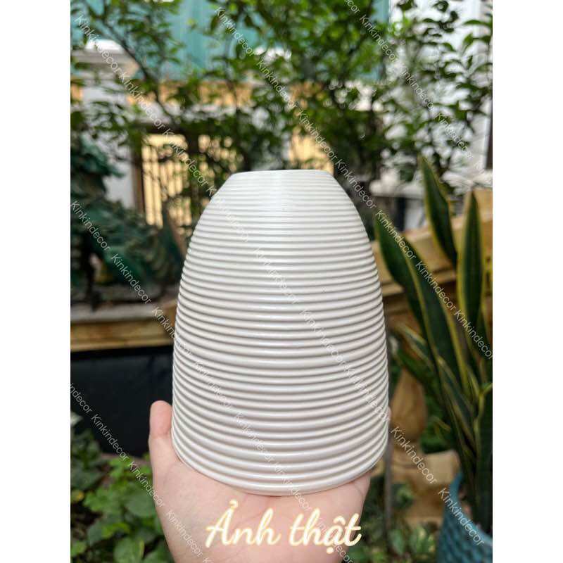 lọ hoa mini dáng chuông gốm bát tràng