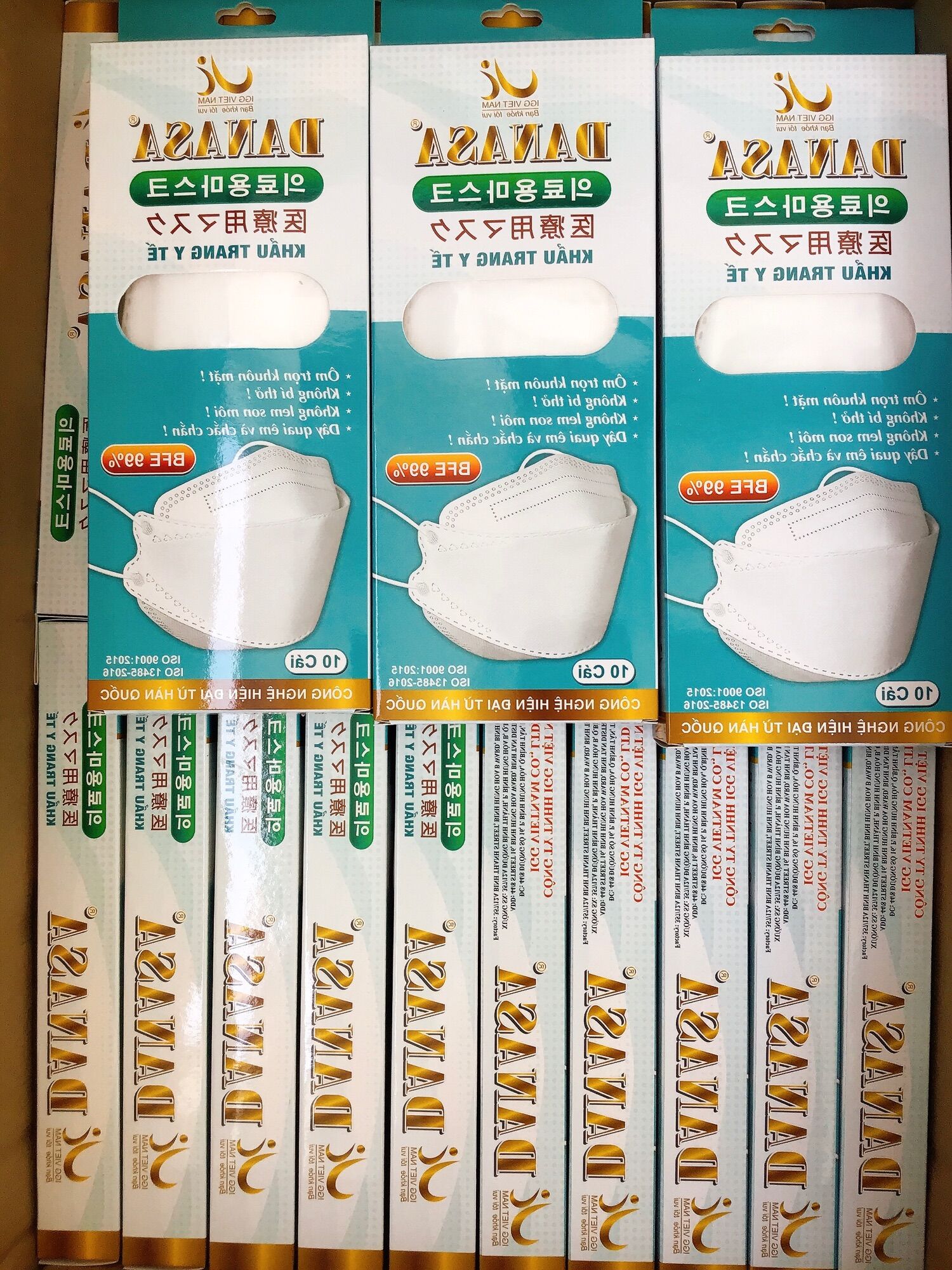 Khẩu trang 4D cao cấp Danasa (hộp 10 cái) KF94