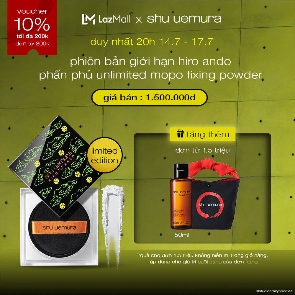 phiên bản giới hạn hiro ando I phấn phủ shu uemura unlimited mopo loose powder