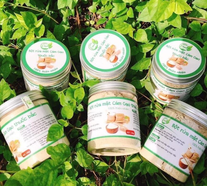 Bột rửa mặt tinh cám gạo thảo dược