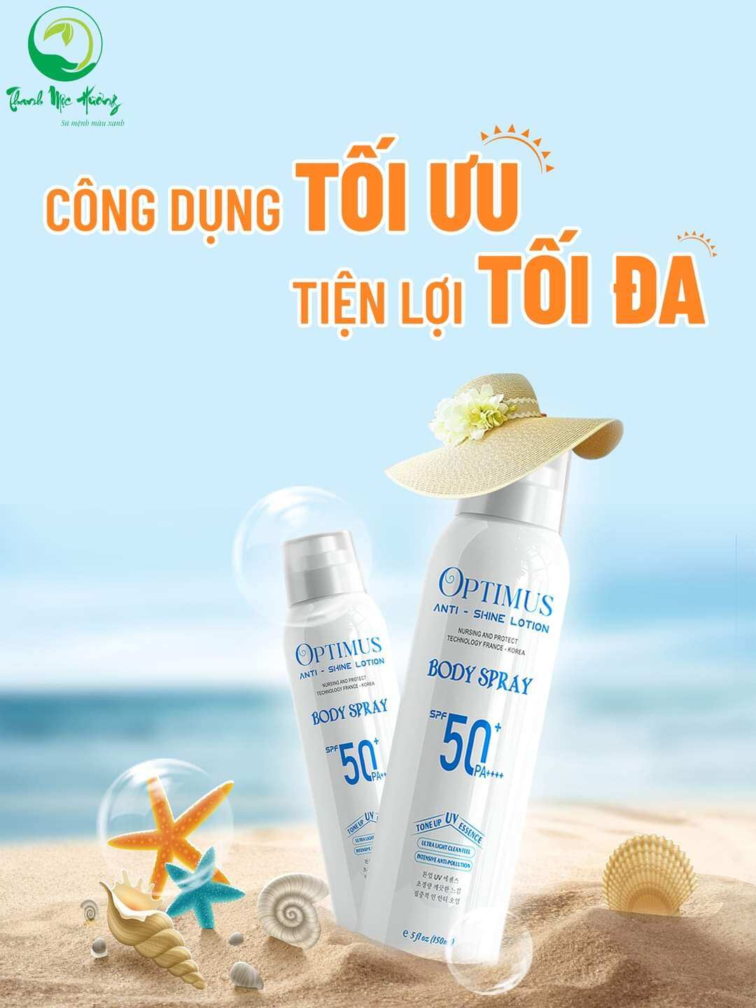 Xịt chống nắng toàn thân thanh mộc hương
